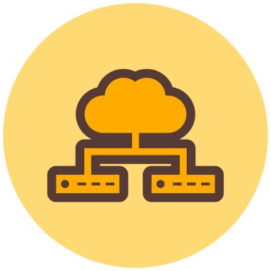 Bulut. Web simgesi basit illüstrasyon