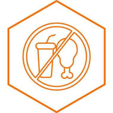 Yiyecek ikonu yok. vektör illüstrasyonu