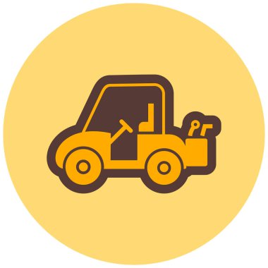 Traktör. Web simgesi basit illüstrasyon