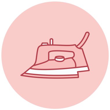 Ütü yapıyorum. Web simgesi basit illüstrasyon