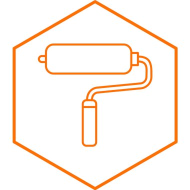 Boya silindiri ikonu. vektör illüstrasyonu