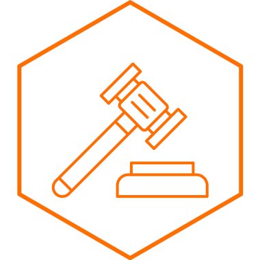 Hukuk simgesi. Vektör çizim