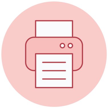 Yazıcı. Web simgesi basit illüstrasyon