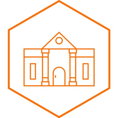 Müze simgesinin vektör illüstrasyonu