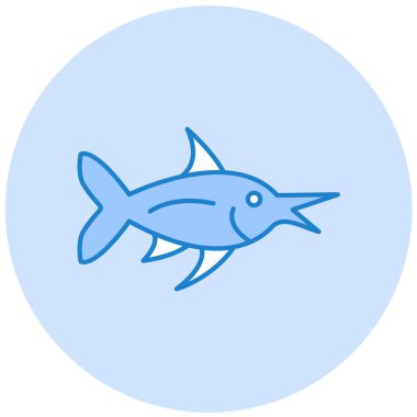 Balık. Web simgesi basit illüstrasyon