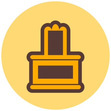 Podyum. Web simgesi basit illüstrasyon