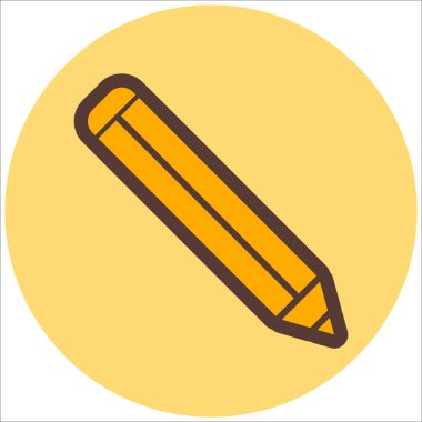 Kalem. Web simgesi basit illüstrasyon