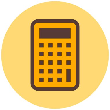 Hesap makinesi. Web simgesi basit illüstrasyon