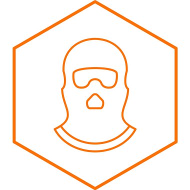 Kar maskesi simgesinin vektör illüstrasyonu