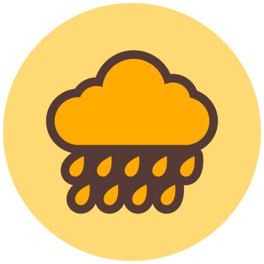 Yağmur. Web simgesi basit illüstrasyon 