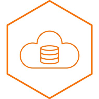 Bulut Yedekleme basit simgesi, vektör illüstrasyonu