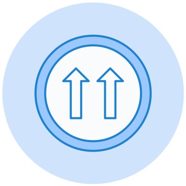 Yol işareti simgesinin vektör illüstrasyonu