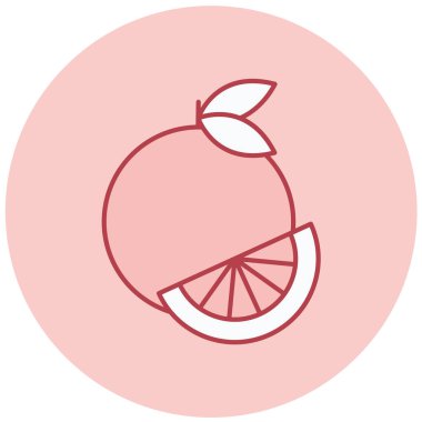 Turuncu. Web simgesi basit illüstrasyon 