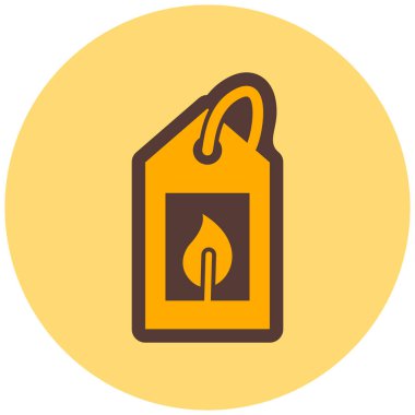 Simge etiketinin vektör illüstrasyonu