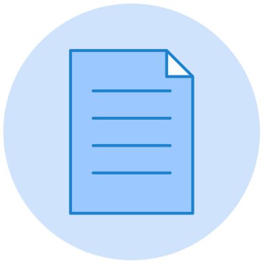 Belge. Web simgesi basit illüstrasyon