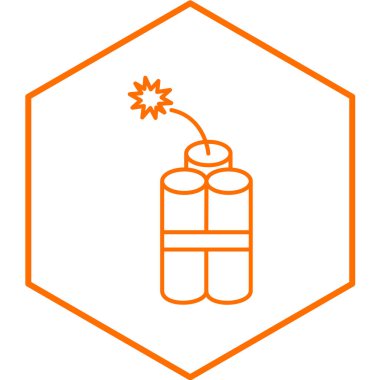 Dinamit simgesi. vektör illüstrasyonu