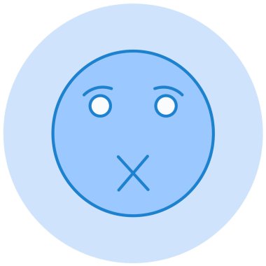 üzgün yüz simgesi, vektör illüstrasyonu