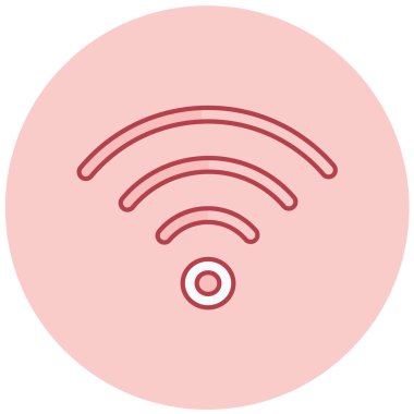 Kablosuz. Web simgesi basit illüstrasyon