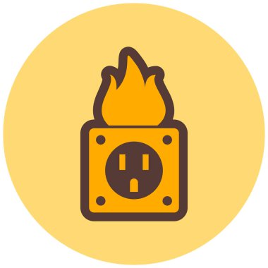 Yangın. Web simgesi basit illüstrasyon