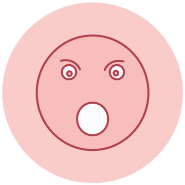 Yüz ifadesi, simge simgesi, vektör illüstrasyonu