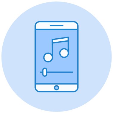 Cep telefonu müzik çalar. Basit resimleme