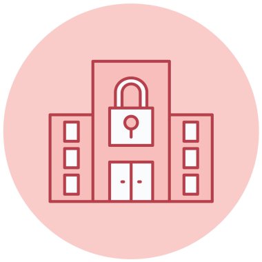 Güvenlik. Web simgesi basit illüstrasyon