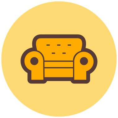 Kanepe. Web simgesi basit illüstrasyon