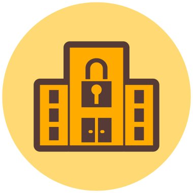 Güvenlik. Web simgesi basit illüstrasyon