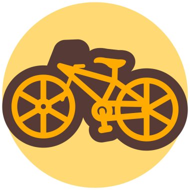 Bisiklet. Web simgesi basit illüstrasyon