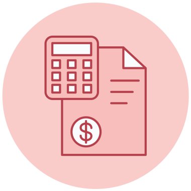 iş ve finans düz vektör simgesi.