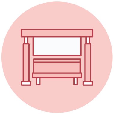 Yedek kulübesi Web simgesi basit illüstrasyon