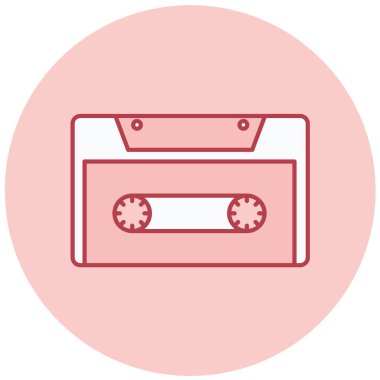 Kaset. Web simgesi basit illüstrasyon