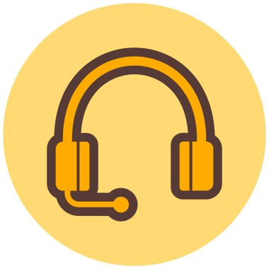 Kulaklık. Web simgesi basit tasarım