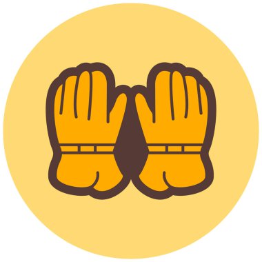 Eldiven. Web simgesi basit illüstrasyon