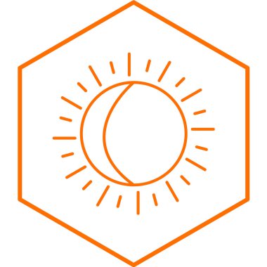 Güneş Simgesi Vektör illüstrasyonu