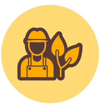 Bahçıvan. Web simgesi basit illüstrasyon