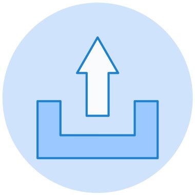 Yükle. Web simgesi basit illüstrasyon