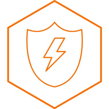 Moda Biçimli Güvenlik Simgesi İzole Arkaplan