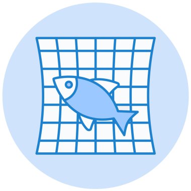 Balık. Web simgesi basit illüstrasyon