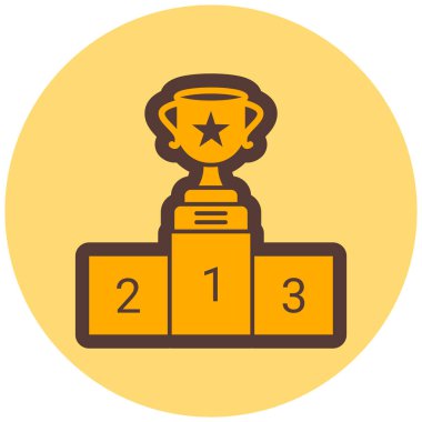 Kupa. Web simgesi basit illüstrasyon