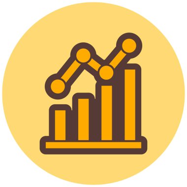 iş grafiği simgesi, vektör illüstrasyonu