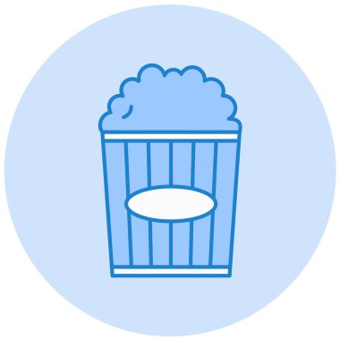 Patlamış mısır. Web simgesi basit illüstrasyon