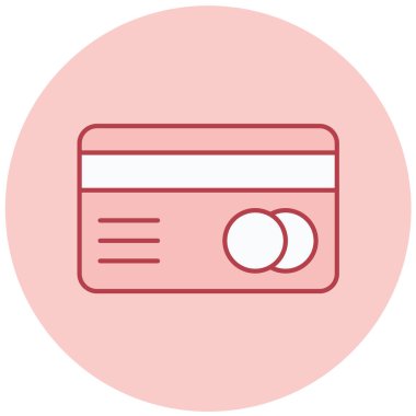 Kredi kartı vektör glif simgesi