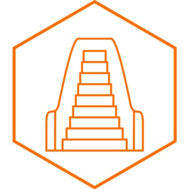 Yürüyen merdiven Simgesi, vektör illüstrasyonu