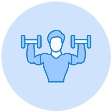 Ağırlık kaldırma. Web simgesi basit illüstrasyon