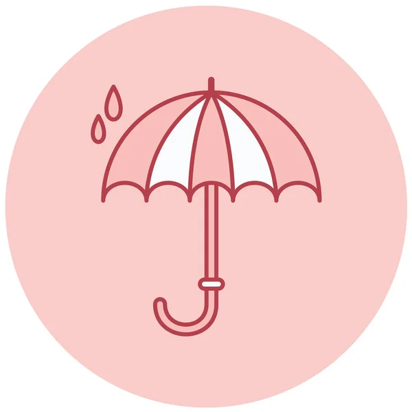 Guarda Chuva Ícone Web Ilustração Simples —  Vetores de Stock