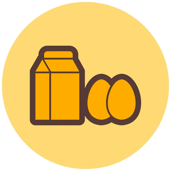 Milch Web Symbol Einfache Illustration — Stockvektor