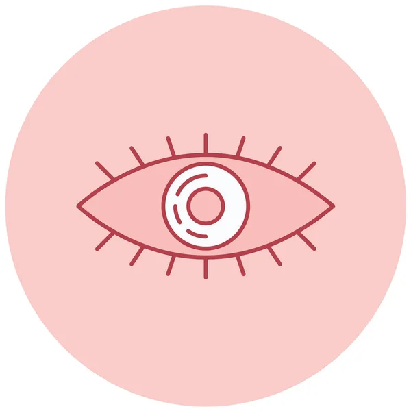 Ojo Icono Web Ilustración Simple — Vector de stock