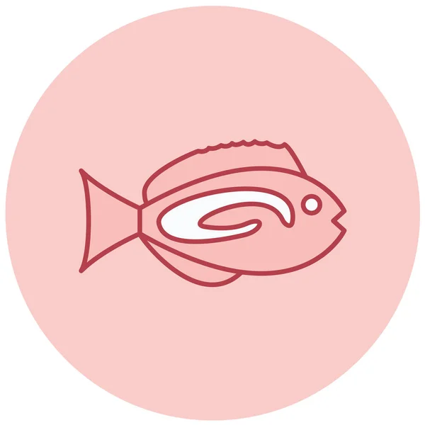 Pescado Icono Web Ilustración Simple — Vector de stock