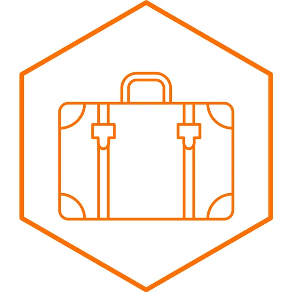 Resväska Ikon Trendig Stil Isolerad Bakgrund — Stock vektor